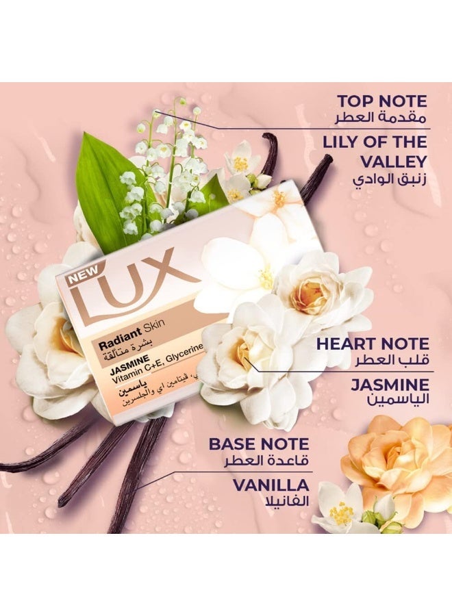 LUX Bar Soap for radiant skin, Jasmine, with Vitamin C, E, and Glycerine, 120gx4pcs - Image 5